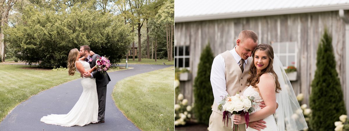 wedding couple at The Barn on Boundary in Eaton Indiana