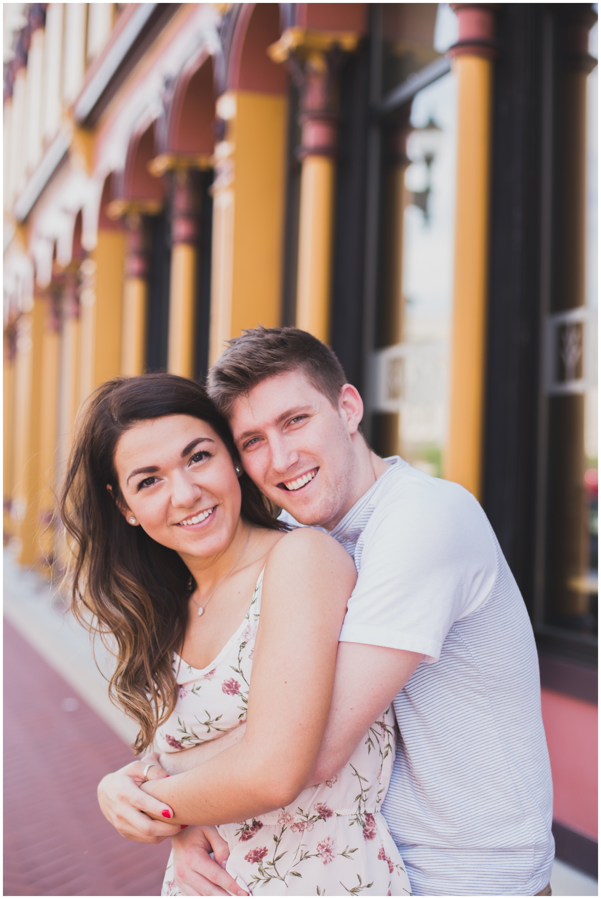 downtown Muncie Indiana engagement session