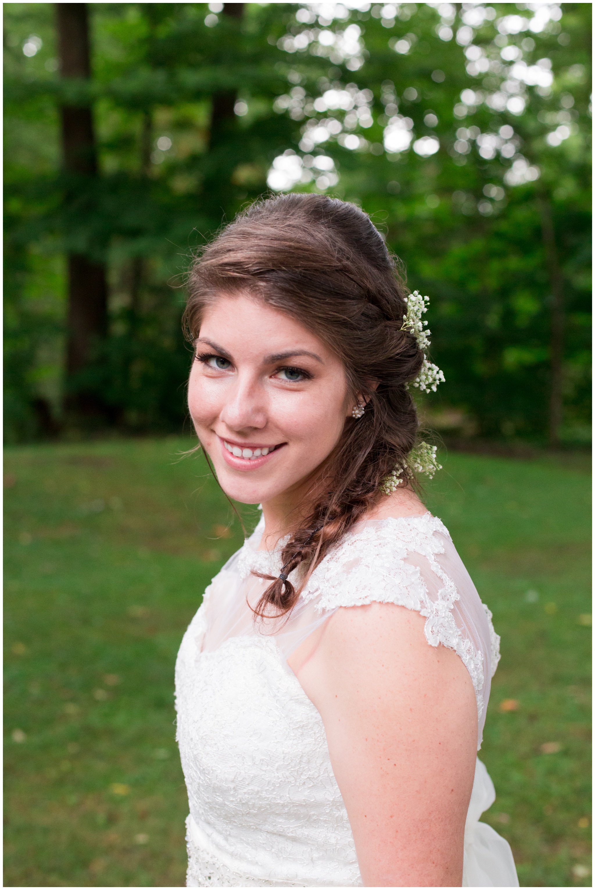 bride portraits at Historic Meeting House at New Garden in Fountain City Indiana