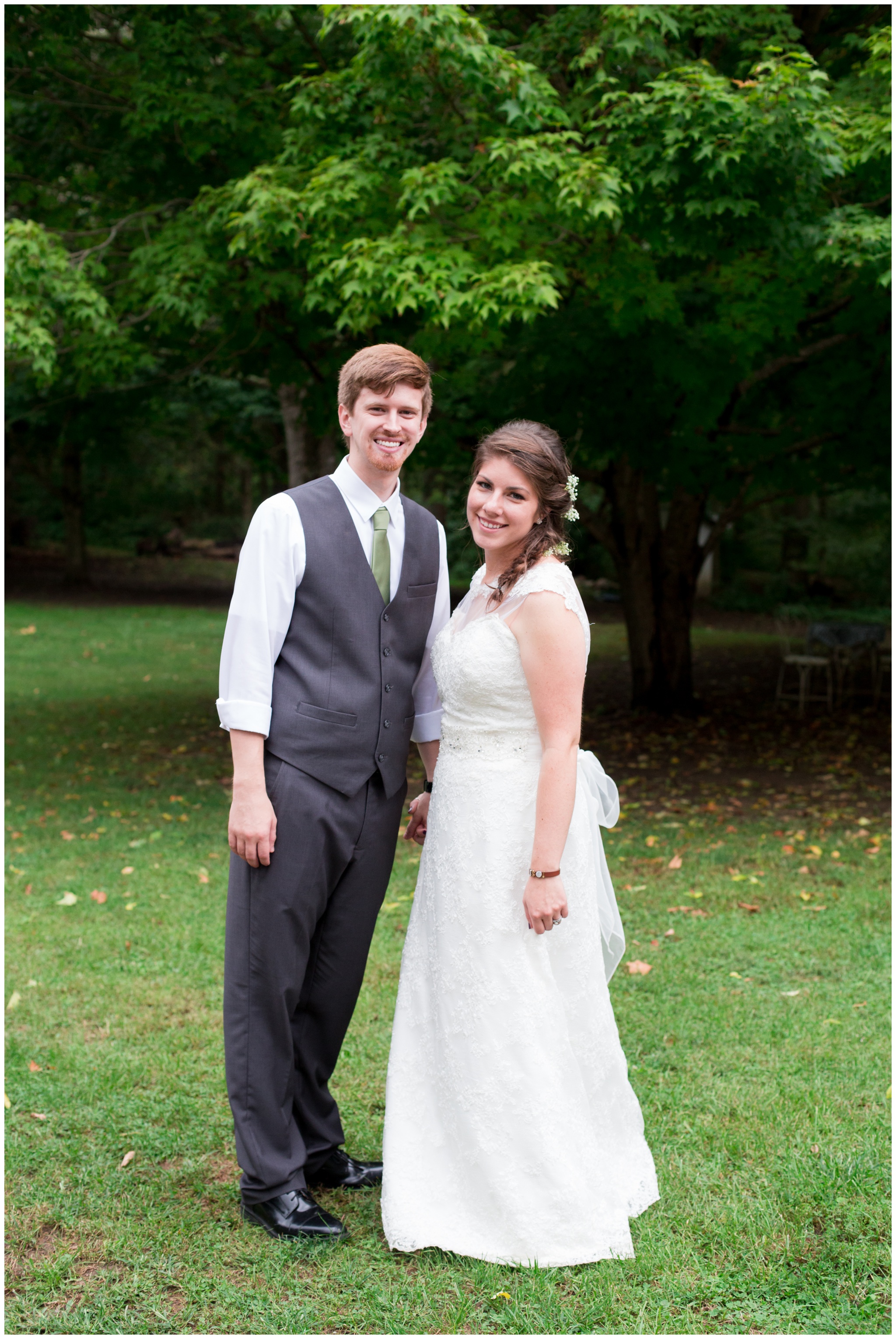 bride and groom portraits at Historic Meeting House at New Garden in Fountain City Indiana