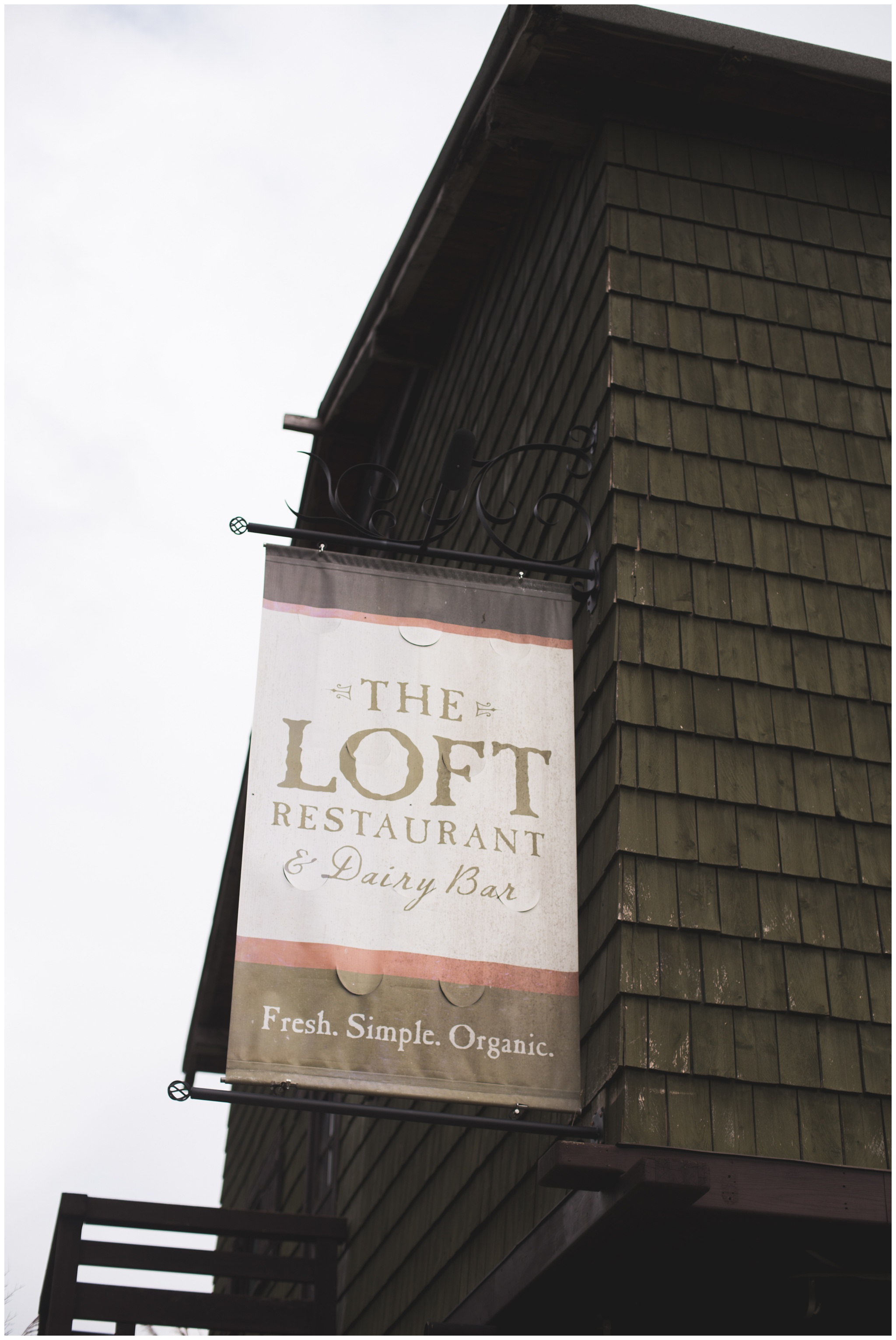 The Loft sign at Traders Point Creamery in Zionsville Indiana