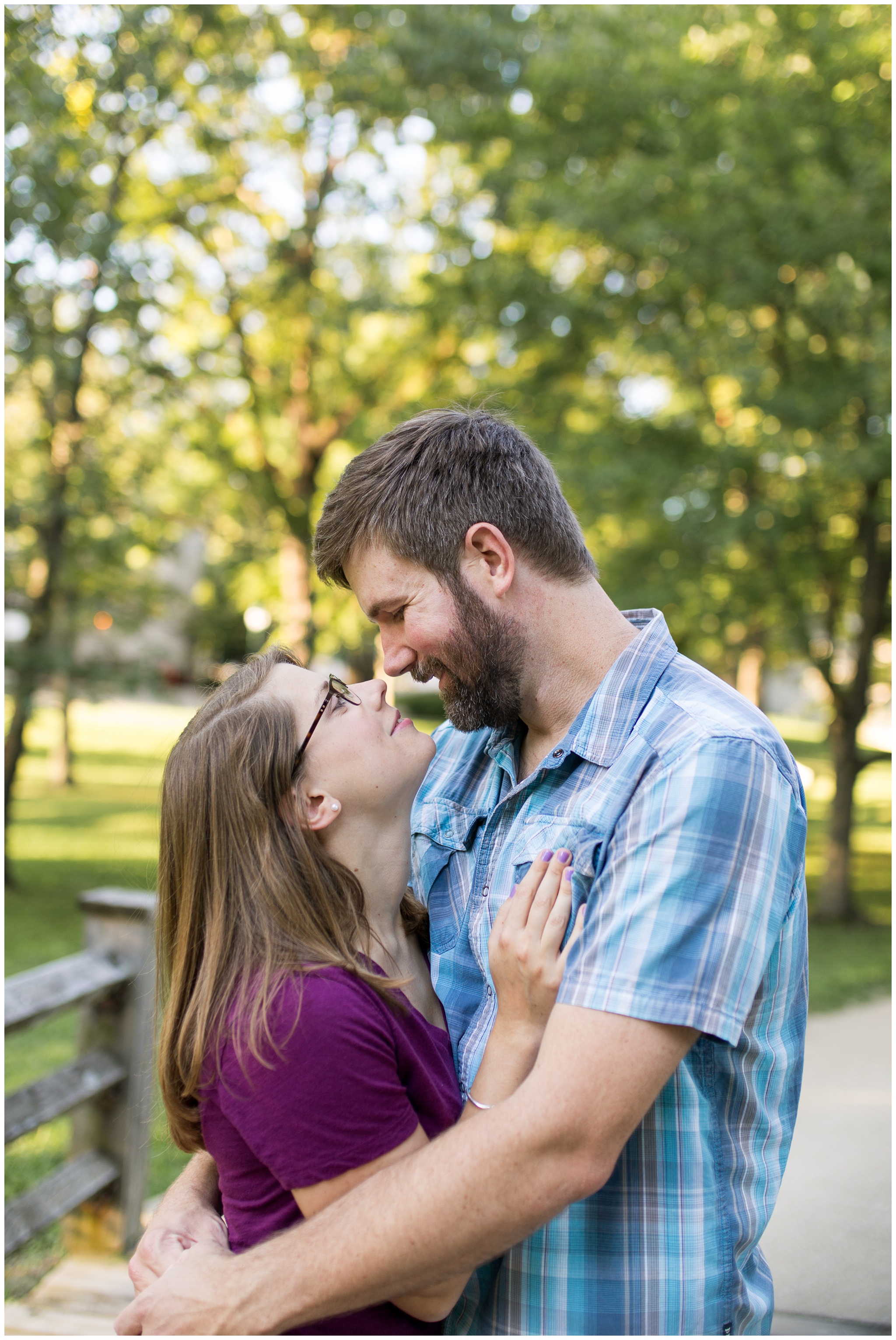 woodsy engagement session at Indiana University in Bloomington Indiana