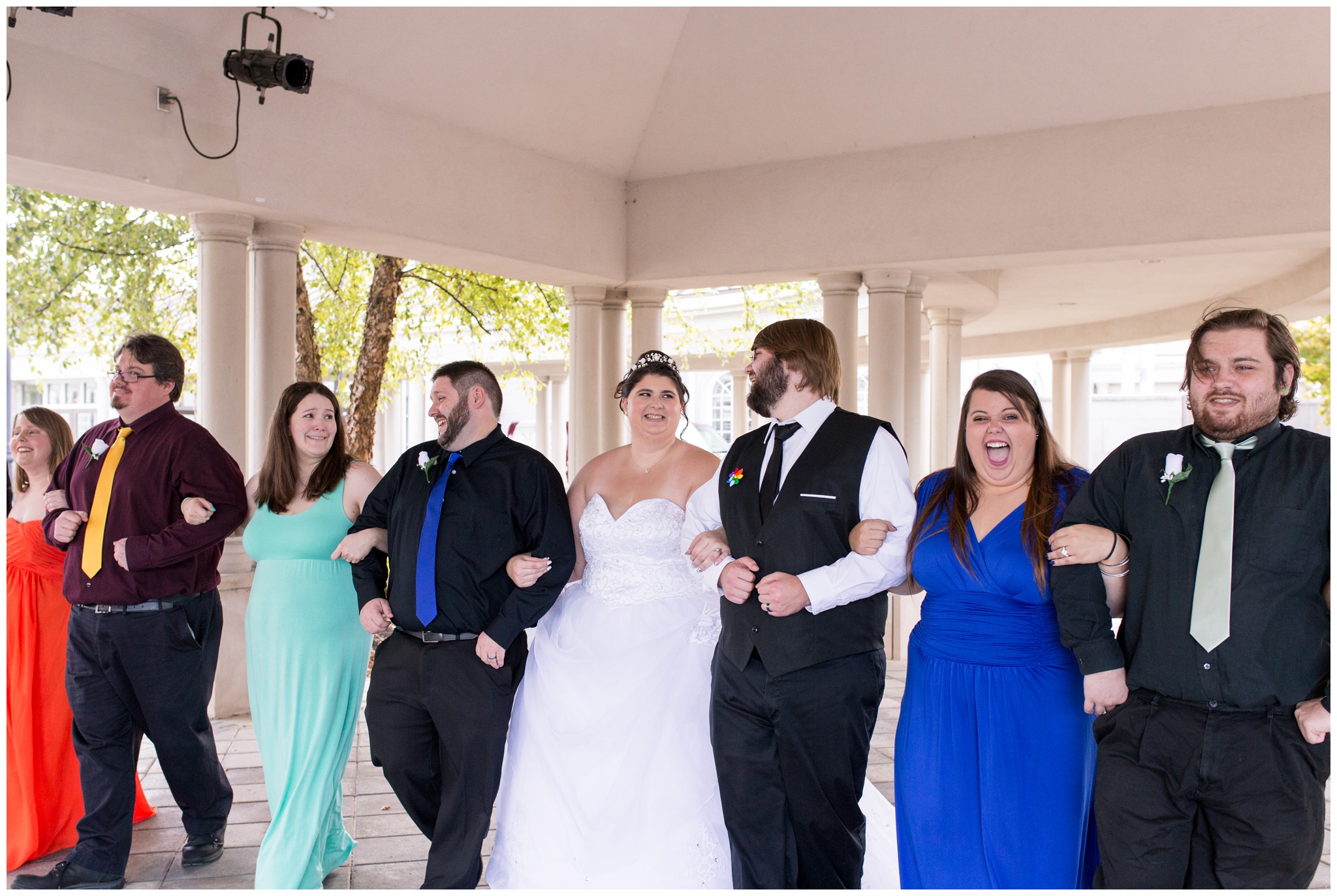bridal party at Community Life Center in Indianapolis Indiana