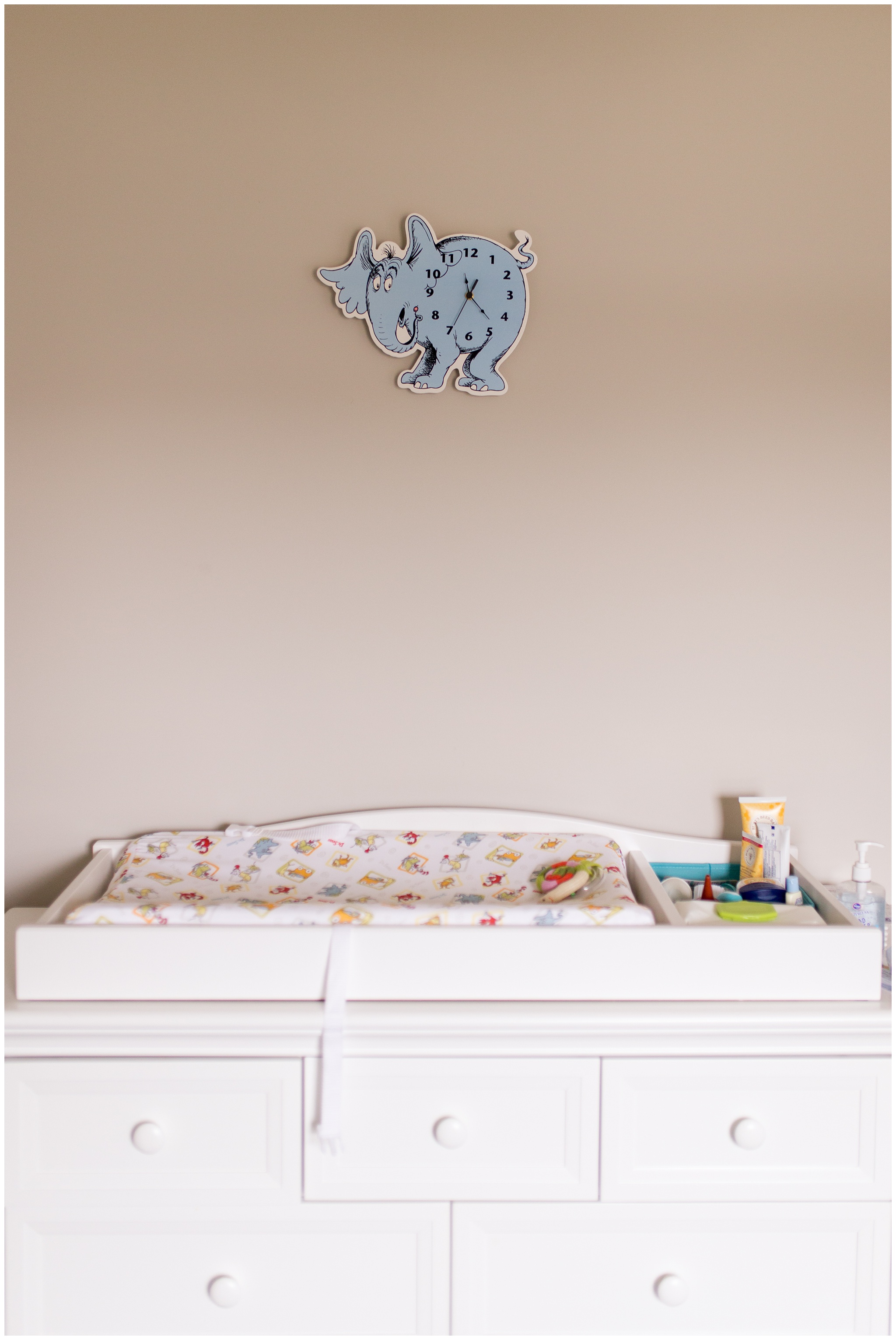 Dr. Seuss baby nursery in Indianapolis newborn photography