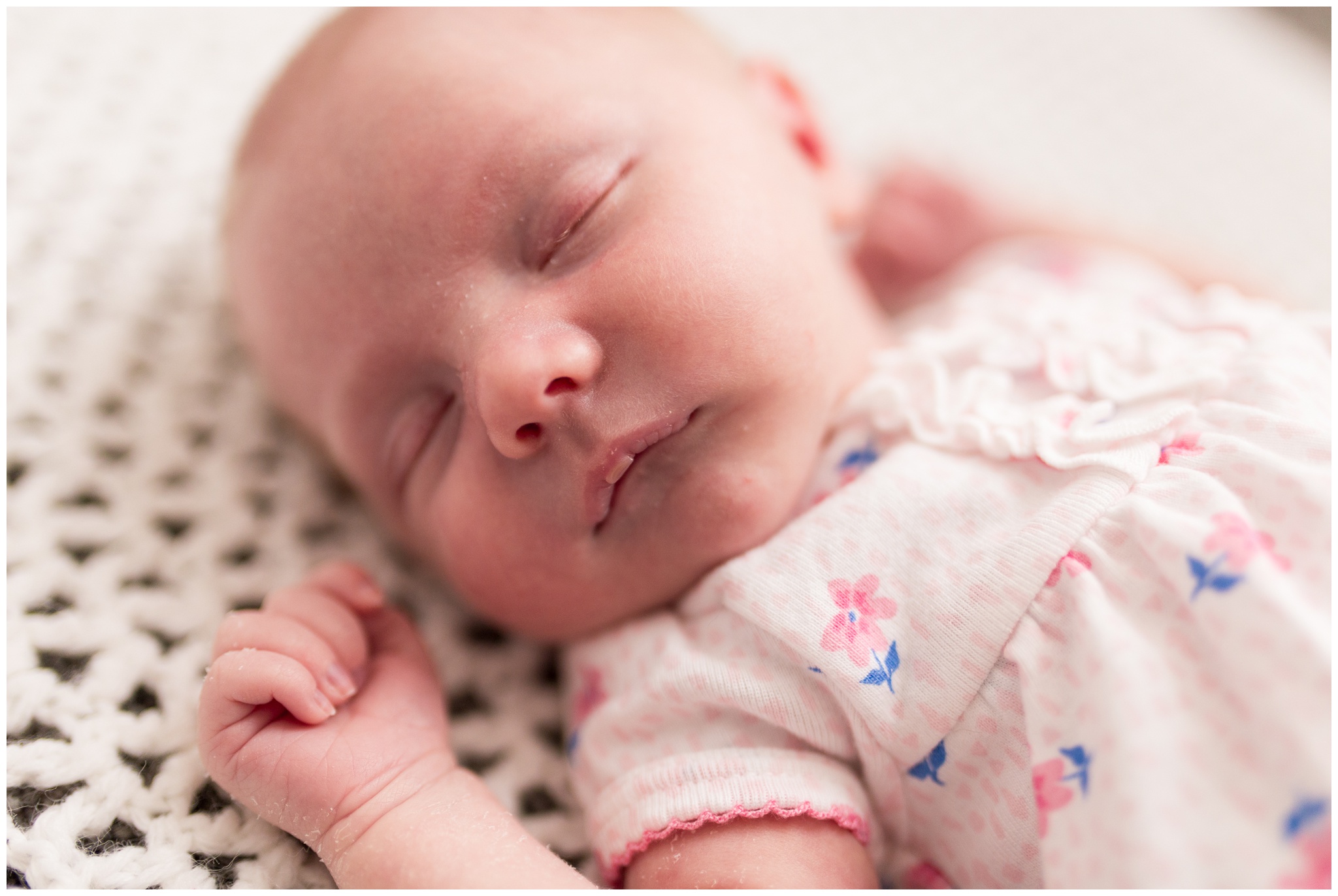 baby sleeping during newborn photography session in Indianapolis
