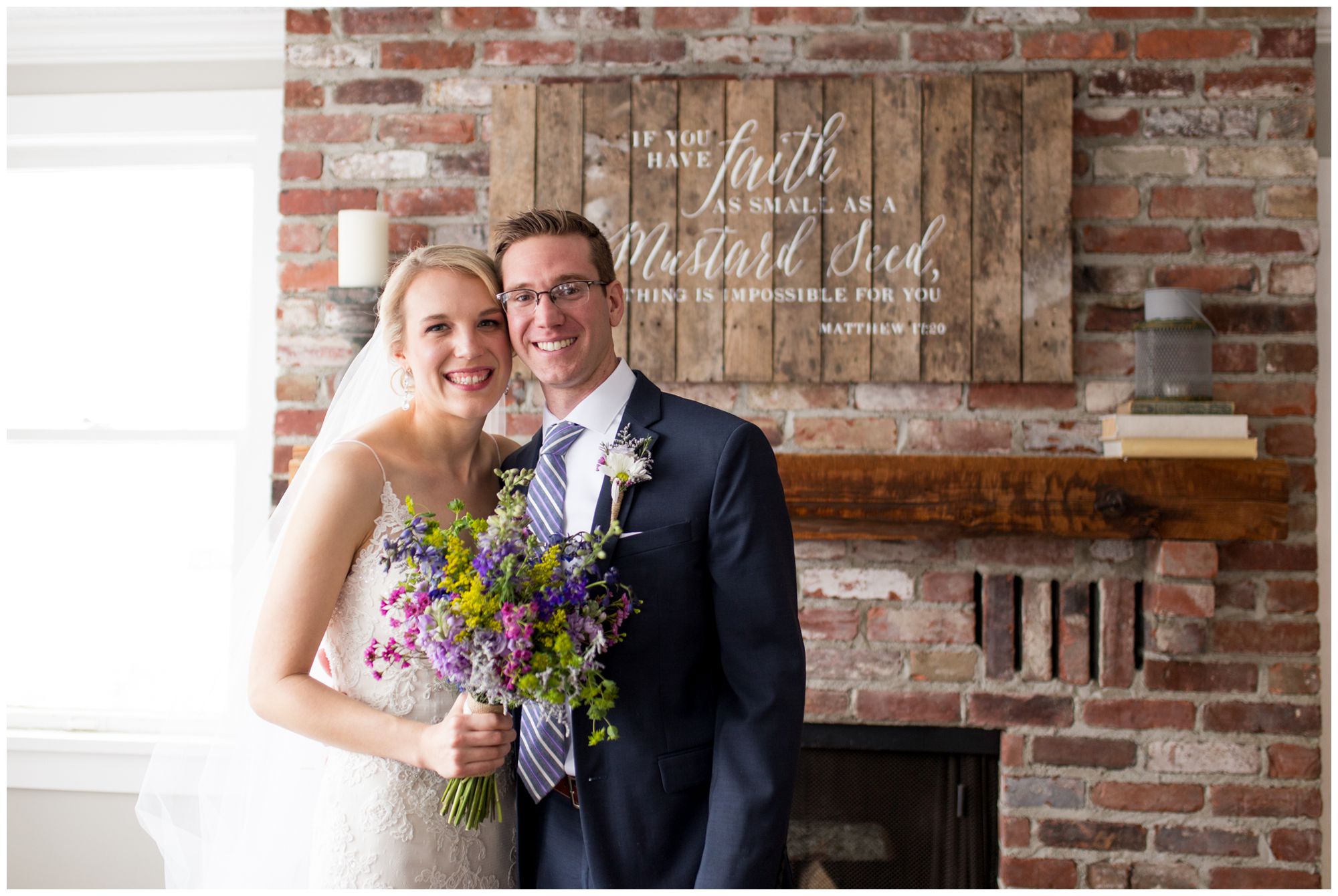 Metsker House bride and groom portraits at Mustard Seed Gardens wedding in Noblesville Indiana