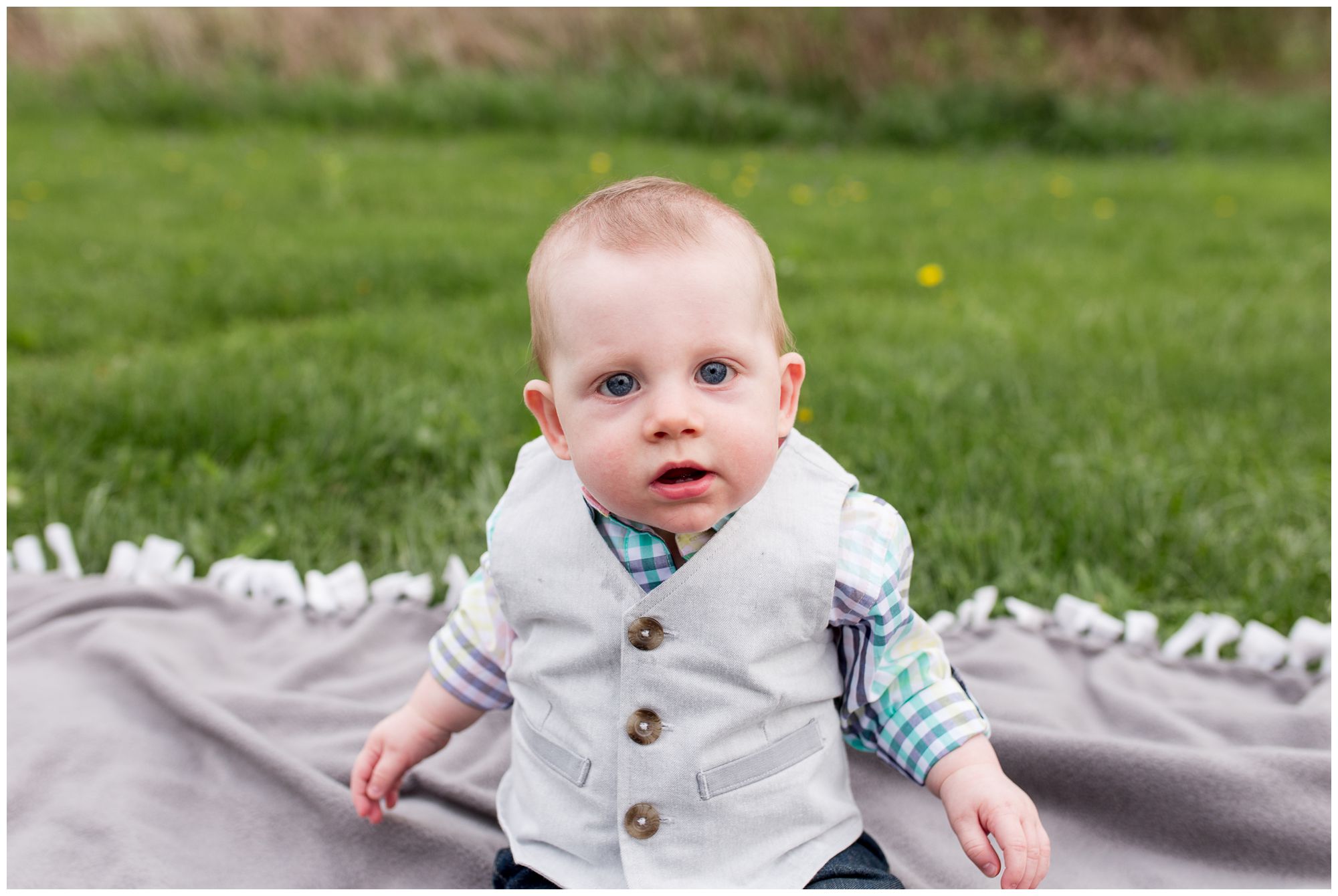 six month old baby boy during Kokomo family session