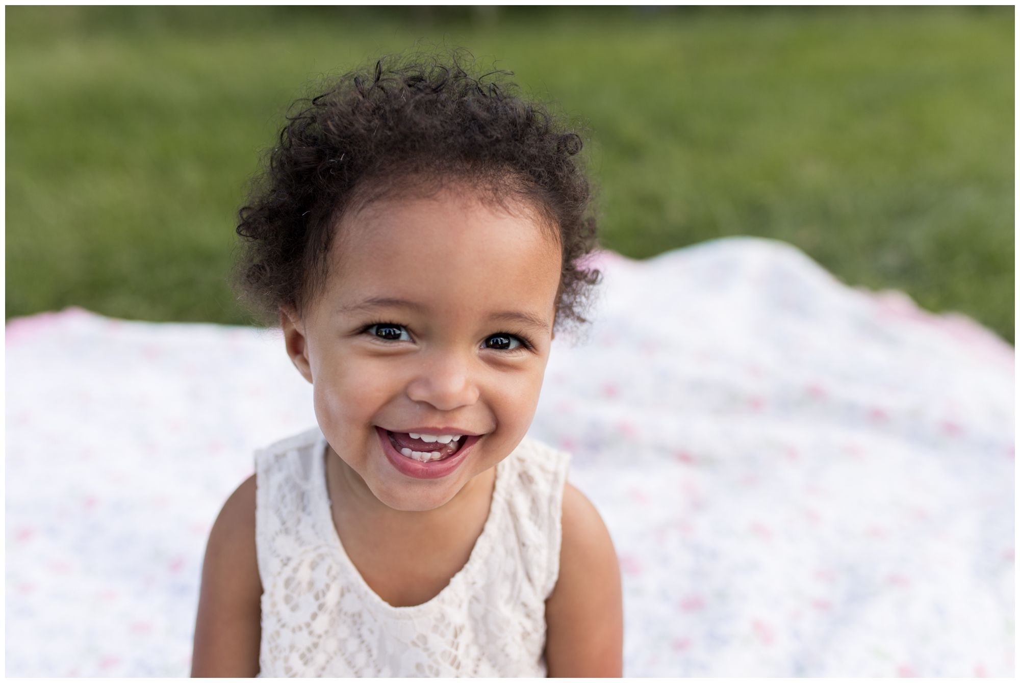 baby girl posing during Kokomo family session at Jackson Morrow Park