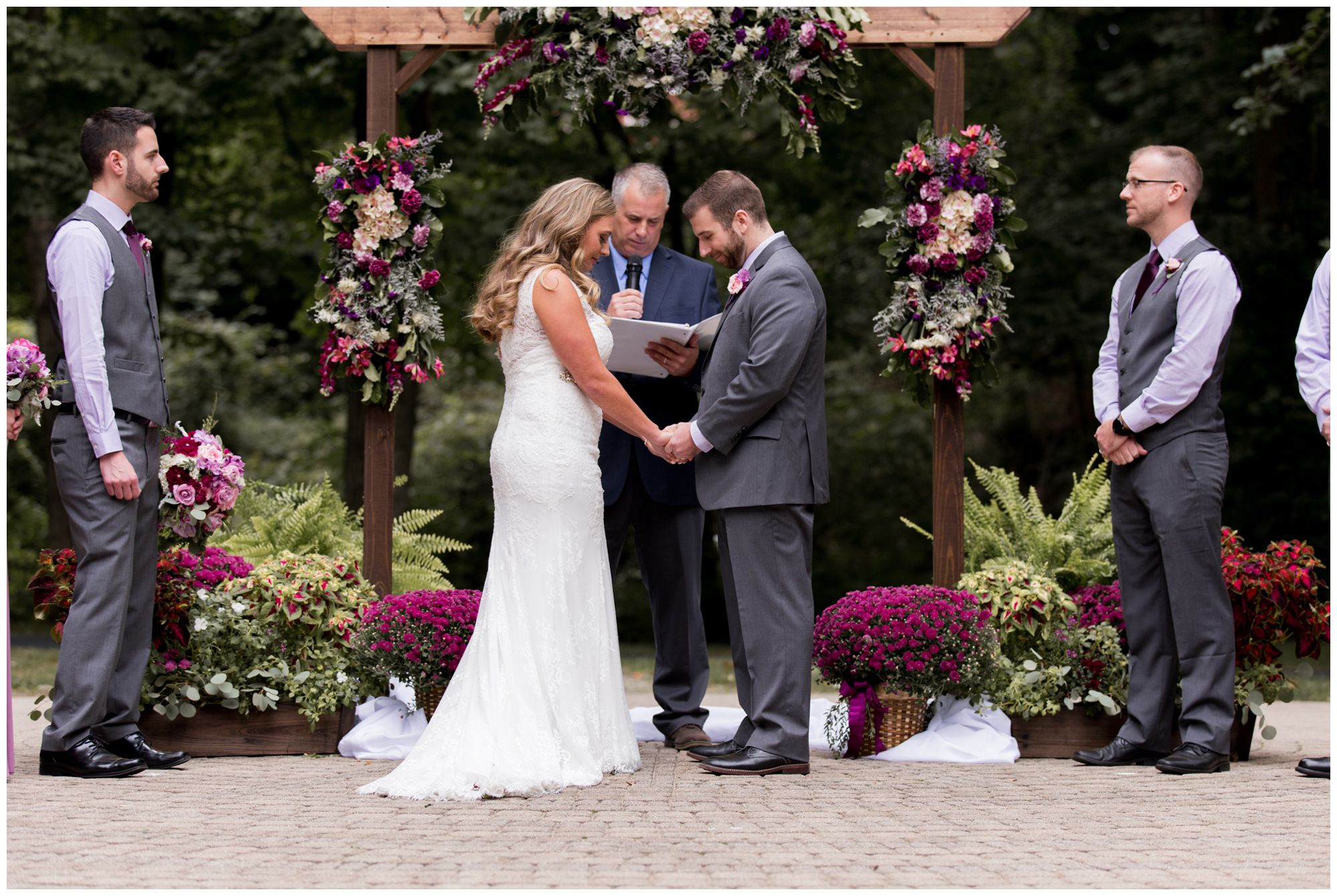 Wabash Indiana wedding ceremony at Charley Creek Gardens