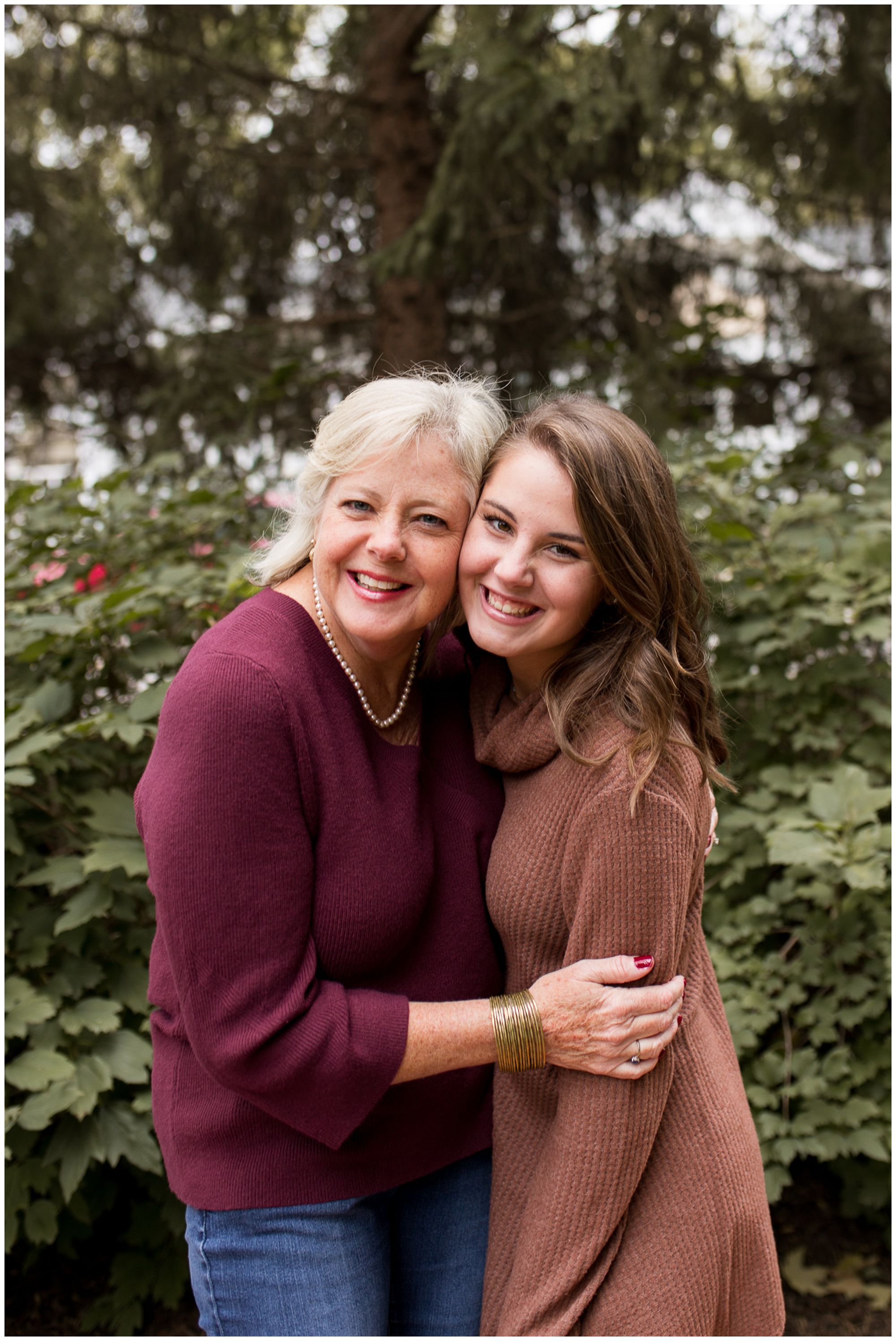 mom and daughter during downtown Zionsville family session