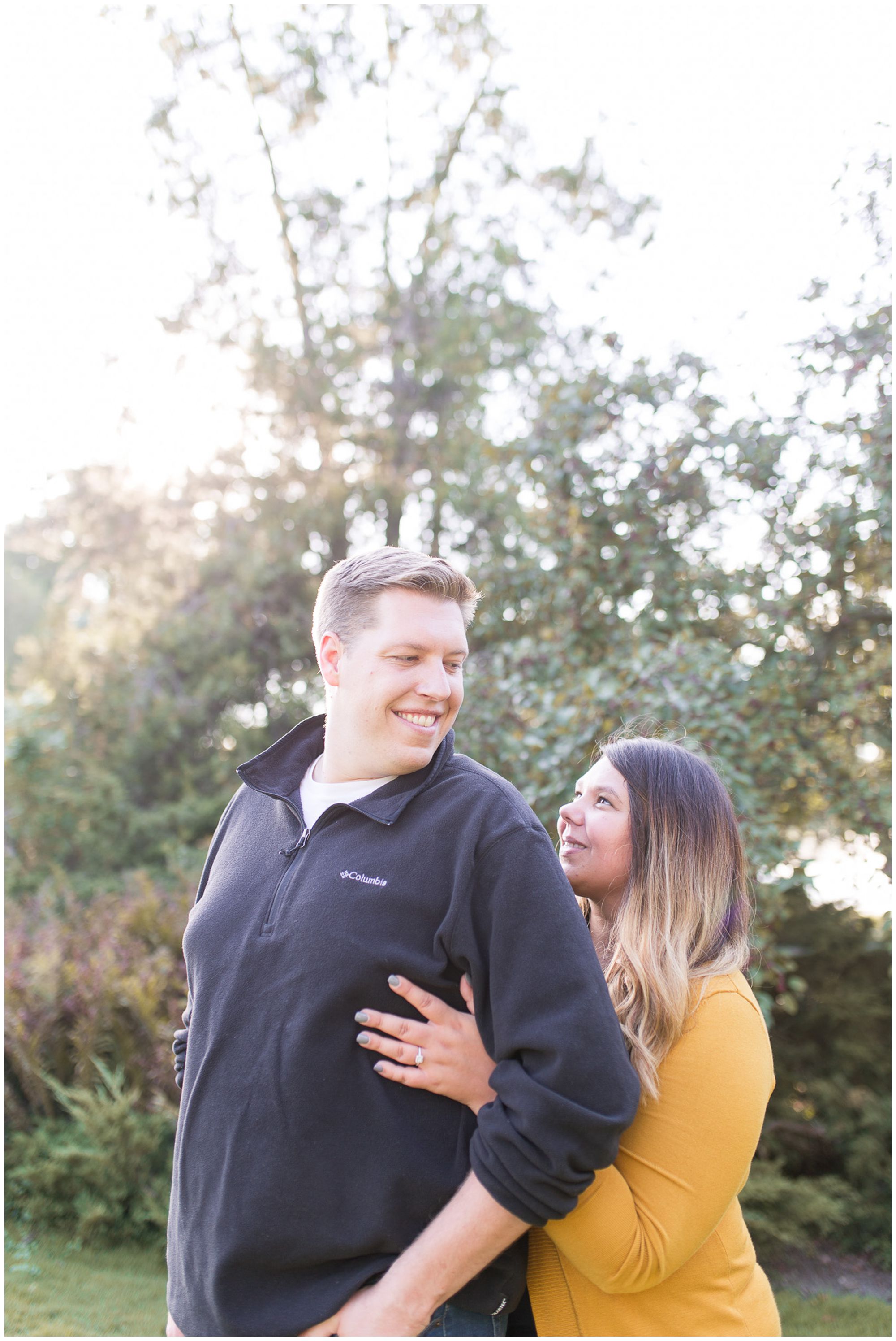 couples engagement session at Lakeside Park in Fort Wayne Indiana