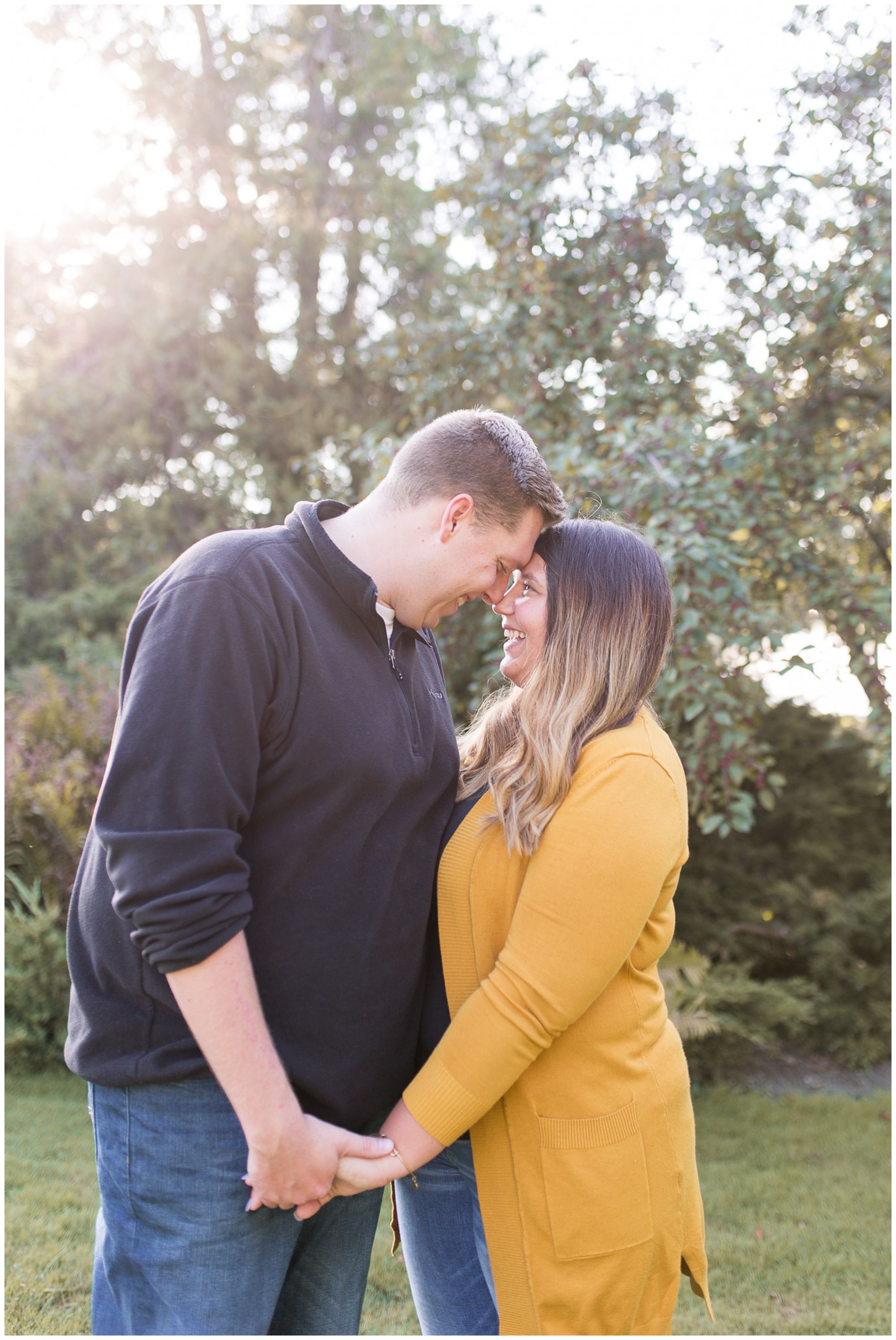 couples engagement session at Lakeside Park in Fort Wayne Indiana