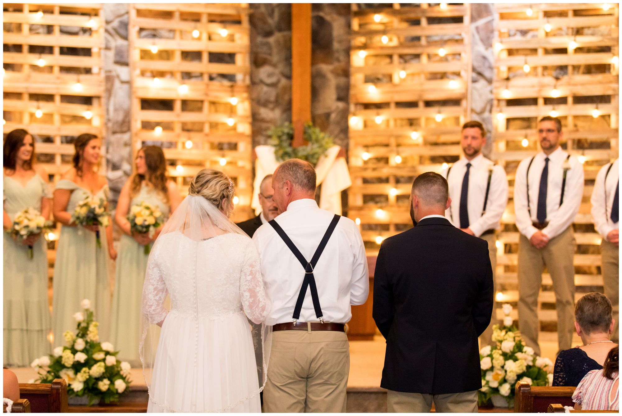 wedding ceremony at Muncie First Church of the Nazarene