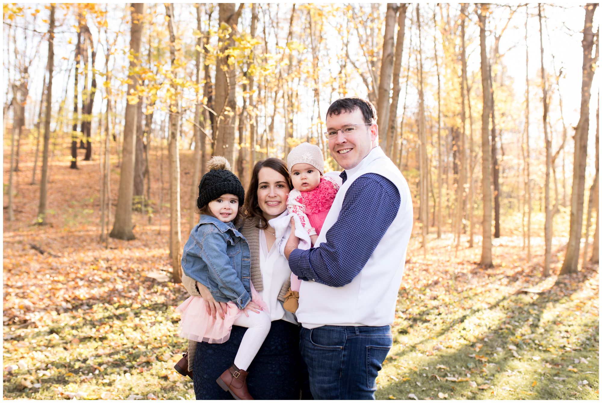 fall family photo session at Holcomb Gardens in Indianapolis