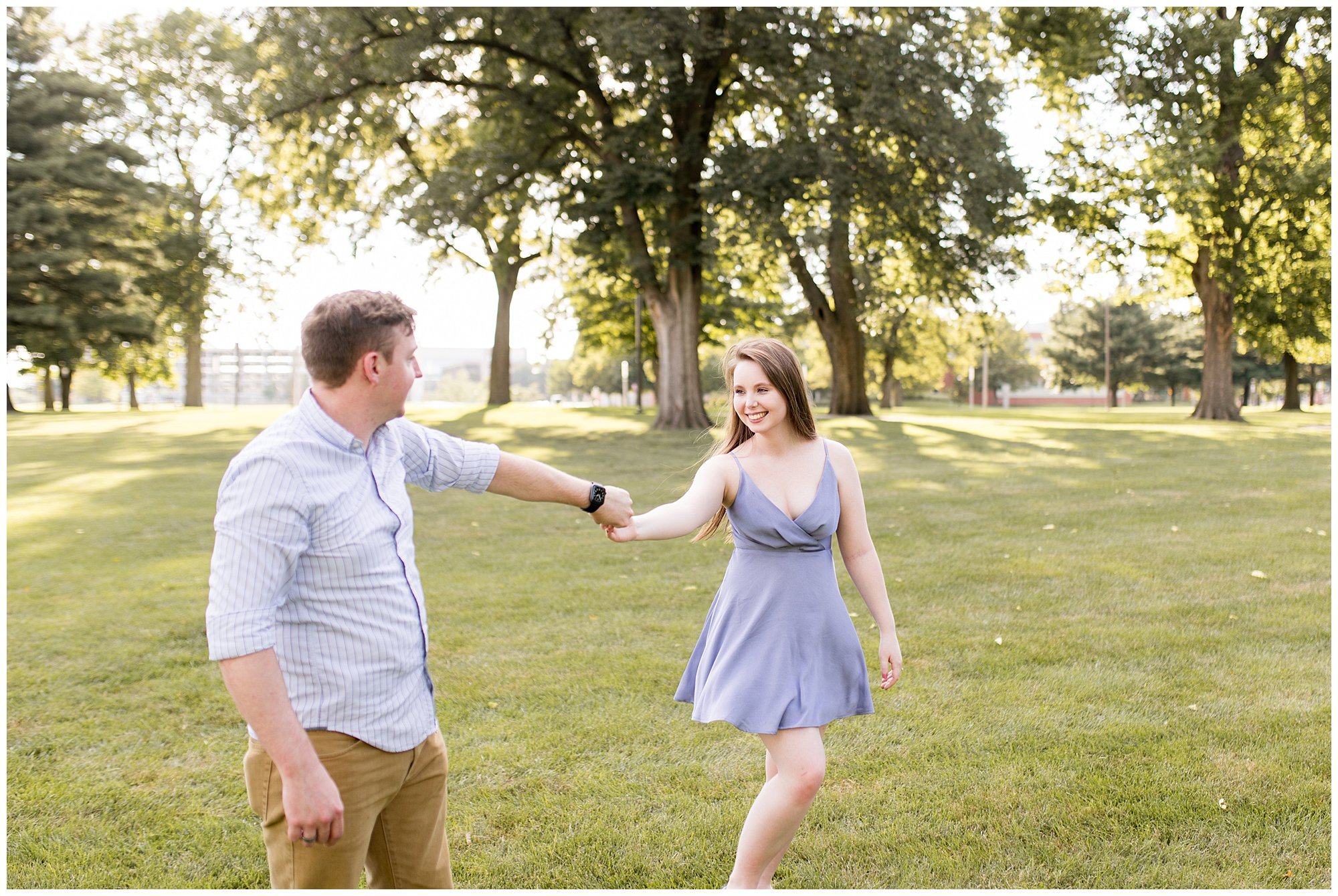 Indianapolis engagement session at Military Park