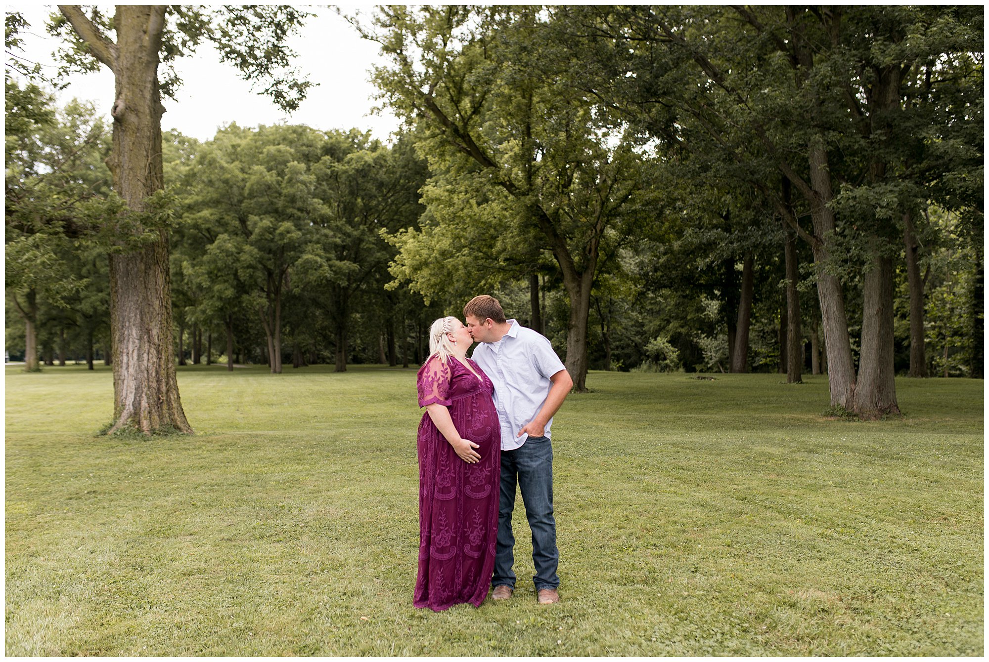 maternity session at Morrow's Meadow in Yorktown Indiana