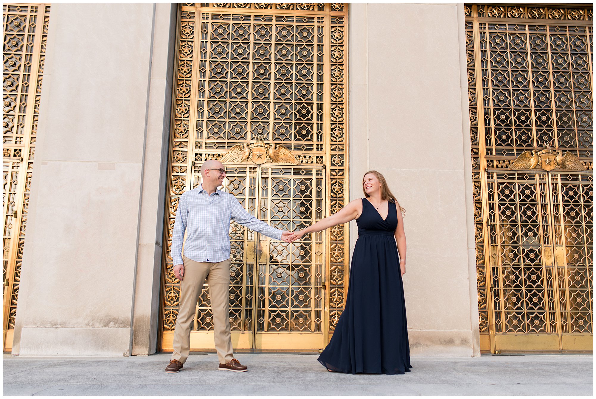 Indiana War Memorial engagement session in Indianapolis