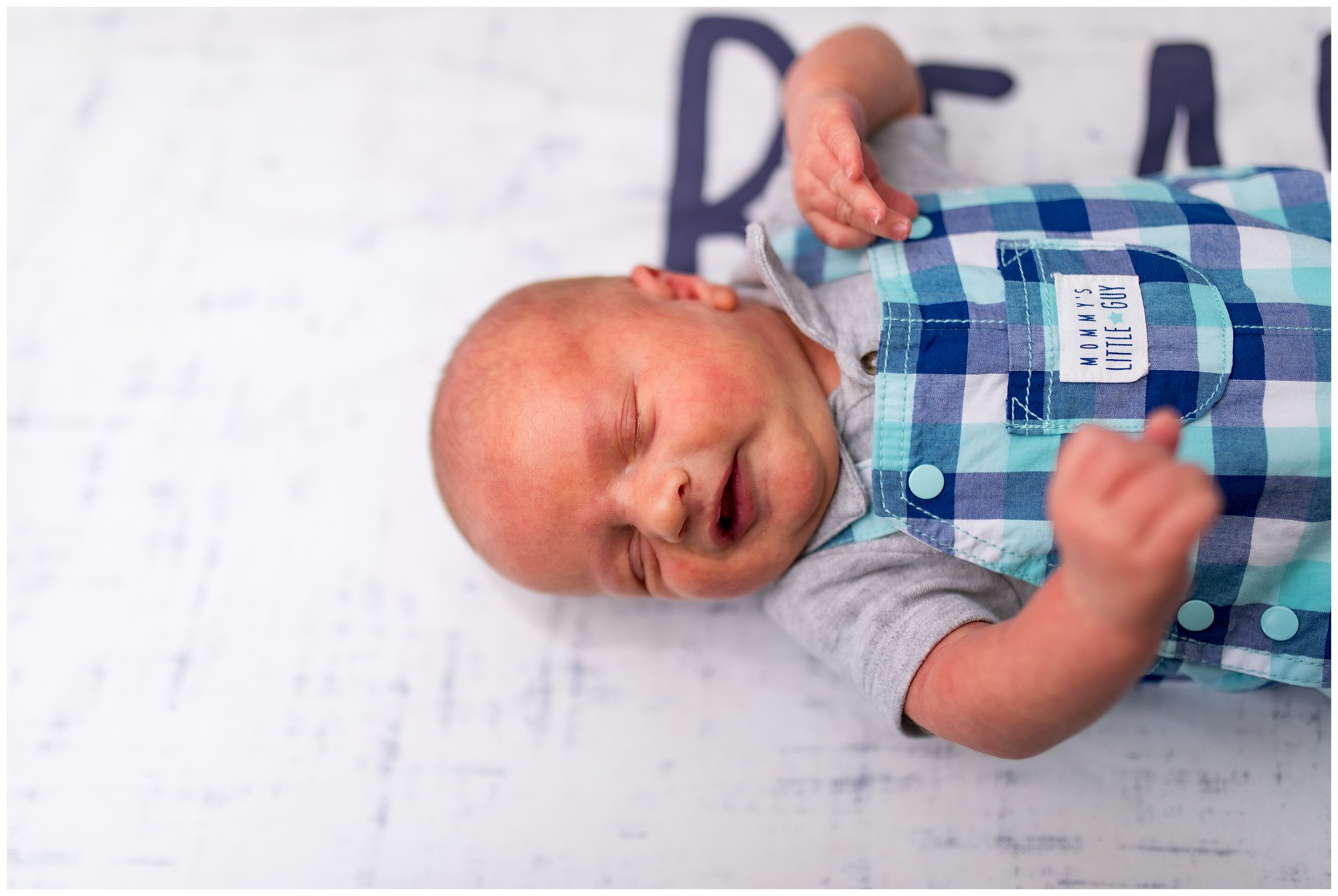 baby lies in crib during Muncie Indiana newborn session
