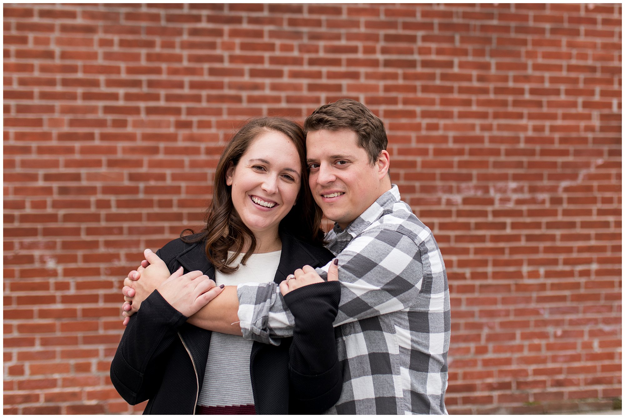 Indianapolis engagement session at Fountain Square