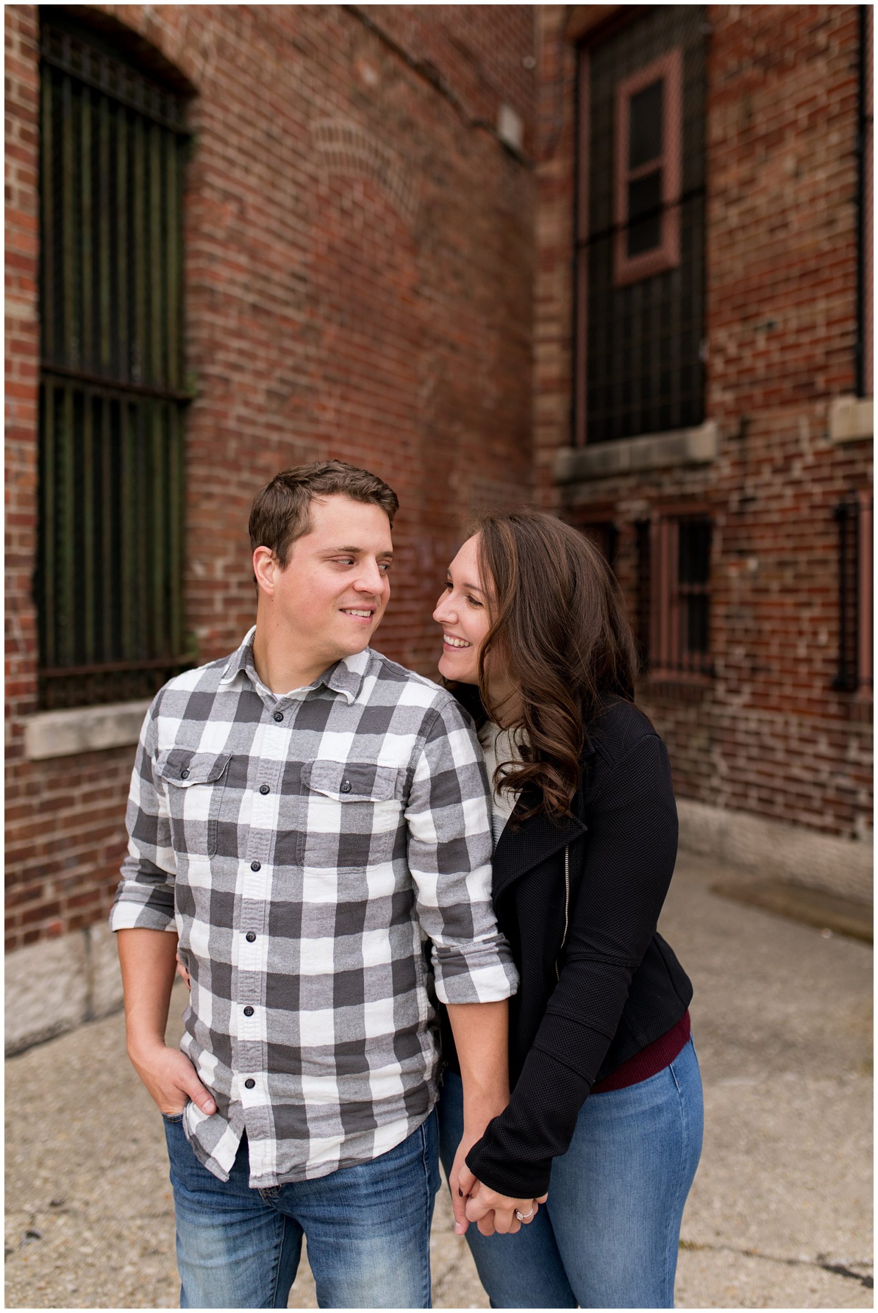 Indianapolis engagement session at Fountain Square