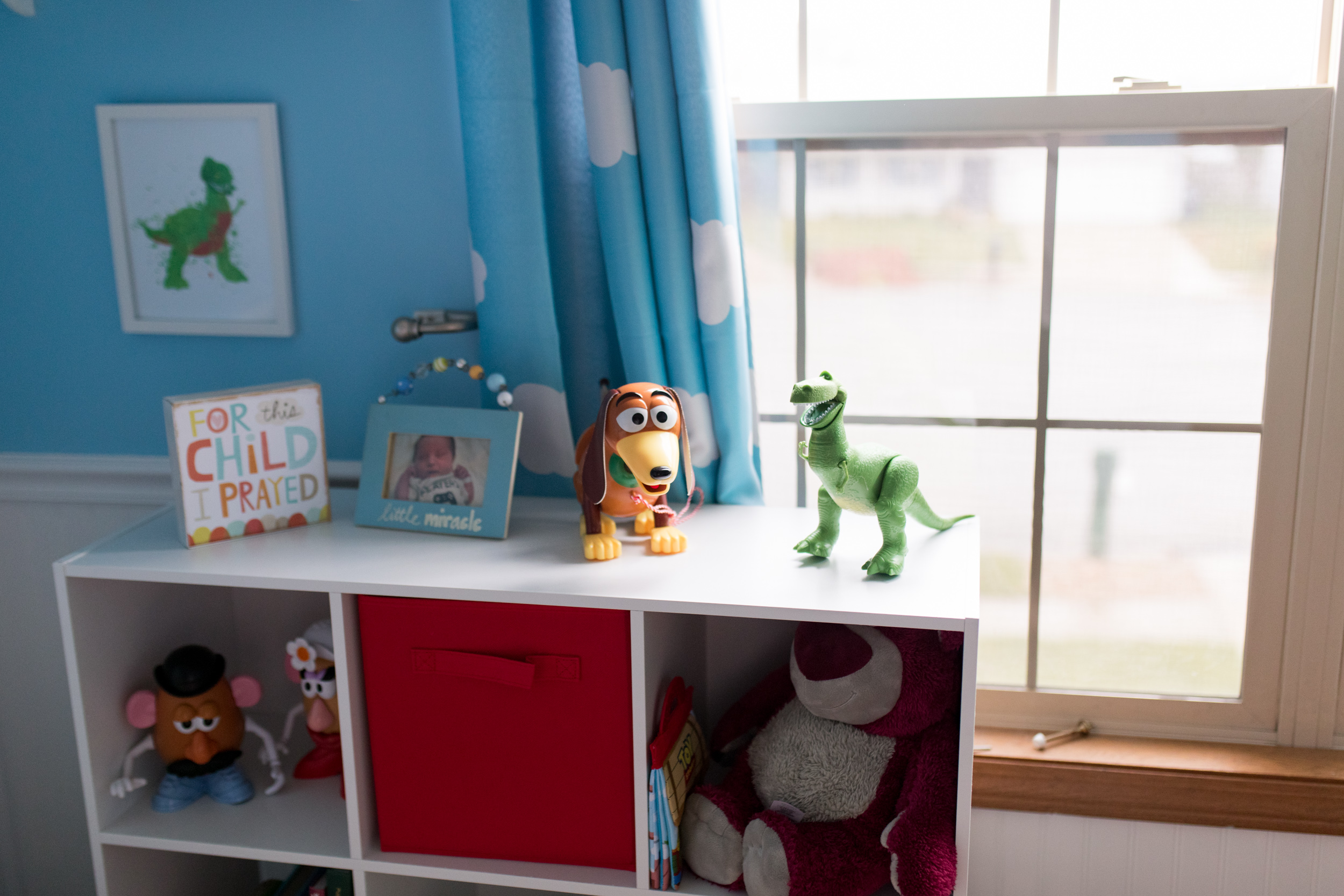 Toy Story themed baby nursery for Kokomo newborn session