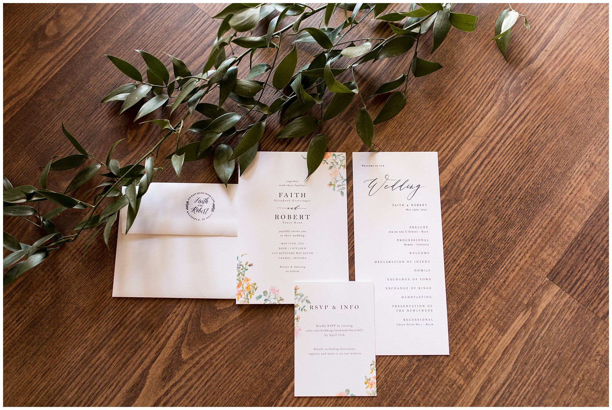 wedding invitation suite by The Knot at BASH venue in Carmel