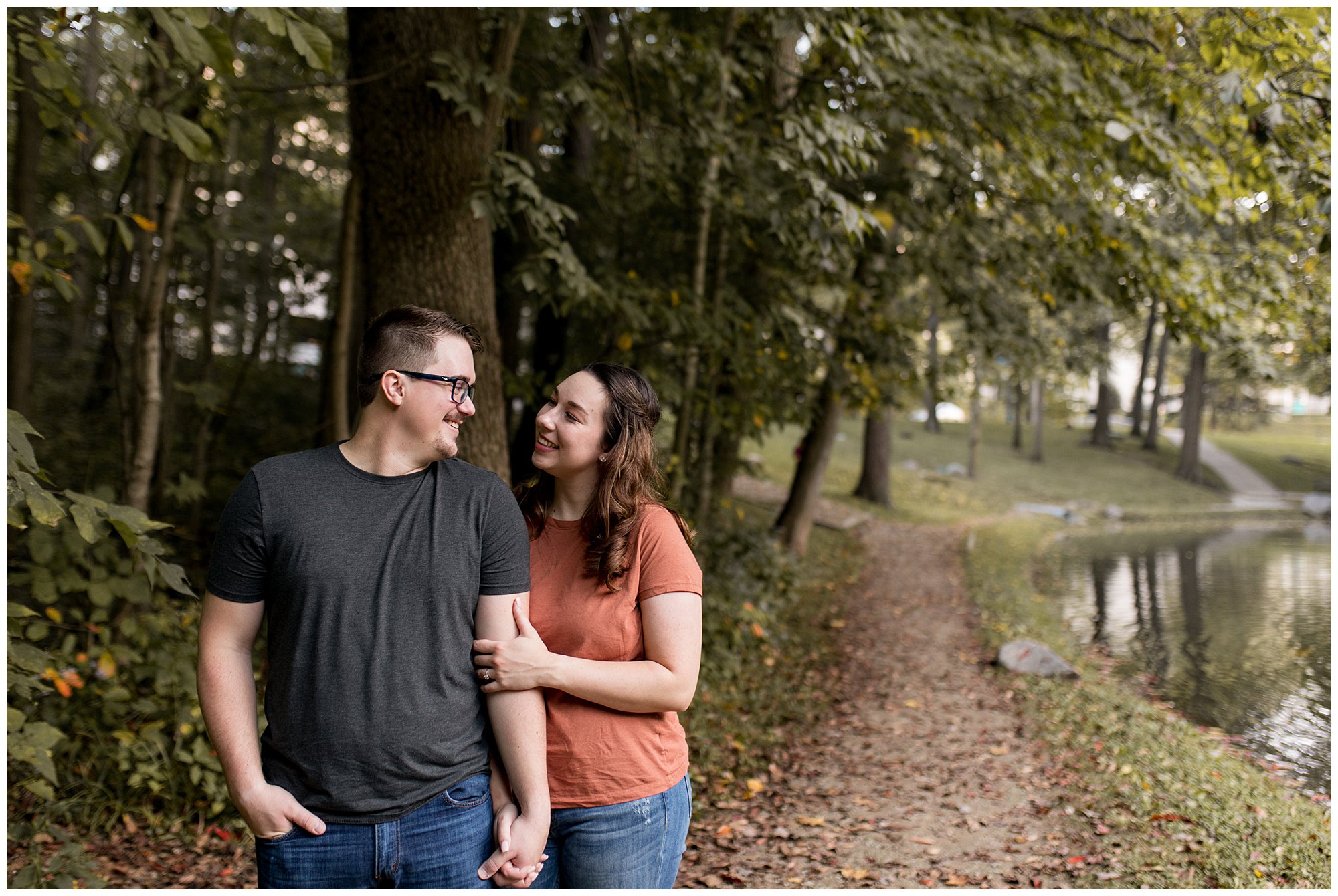 sunset engagement session at Holcomb Gardens in Indianapolis