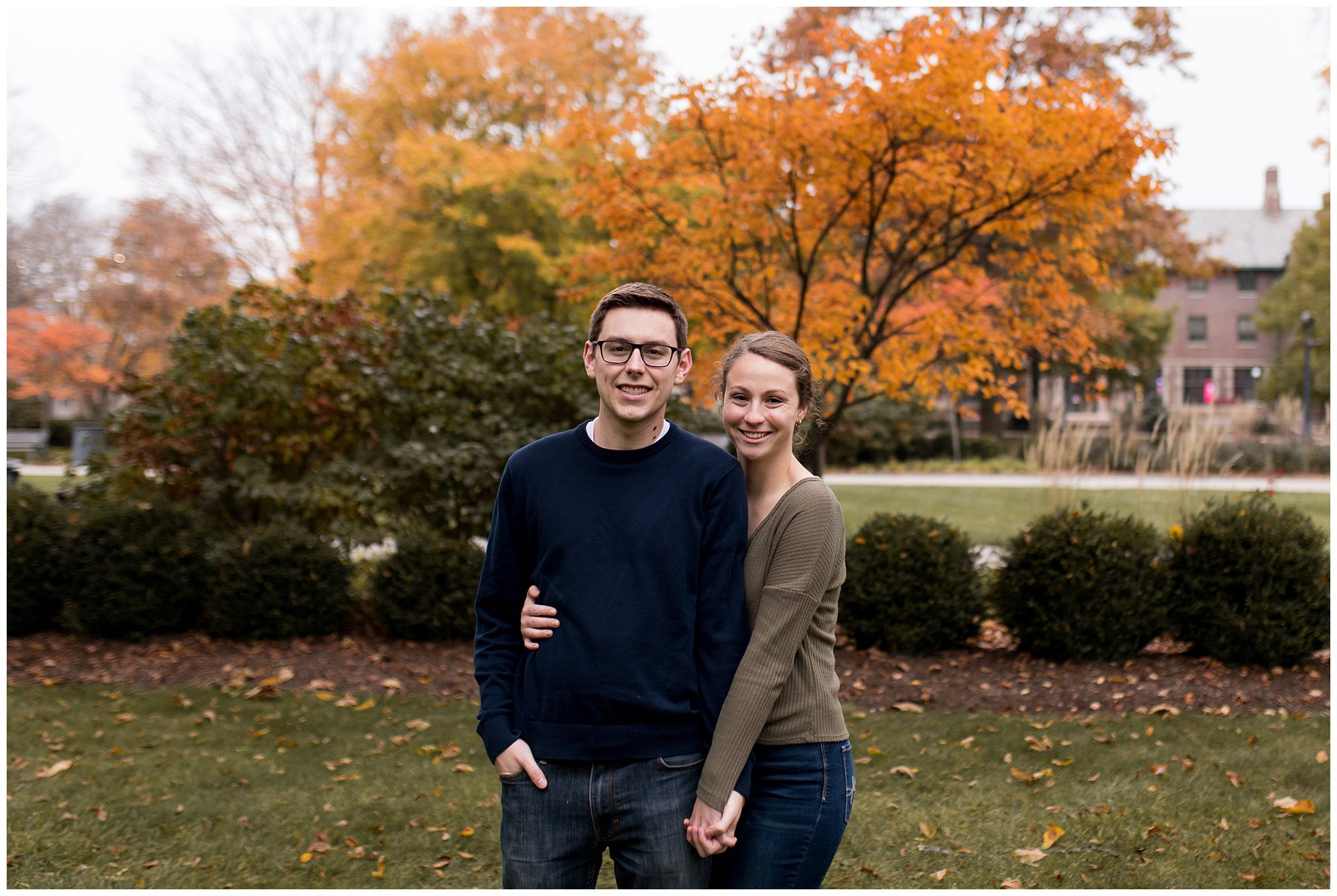 Ball State University engagement session in Muncie Indiana