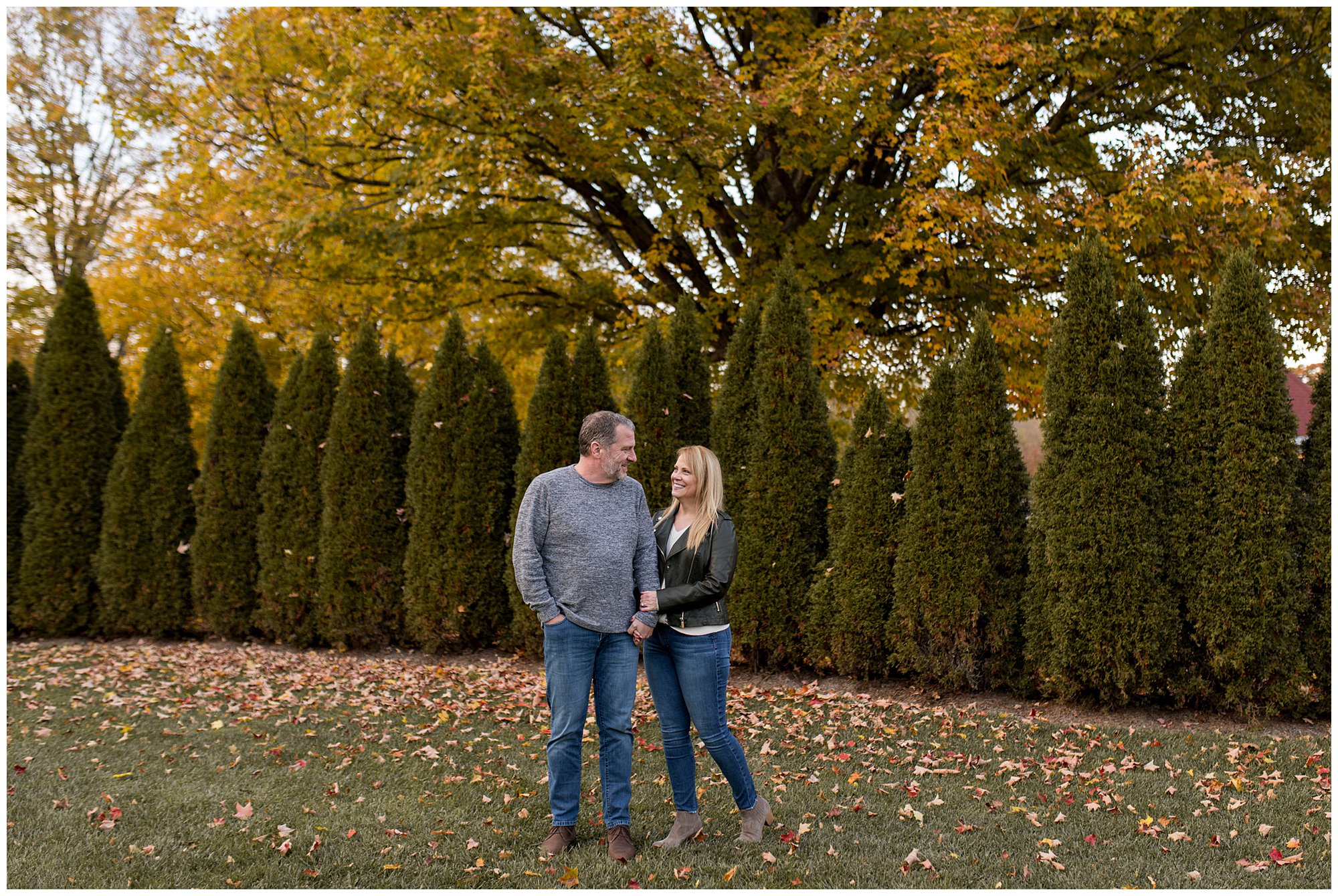 Matter Park fall engagement session in Marion Indiana