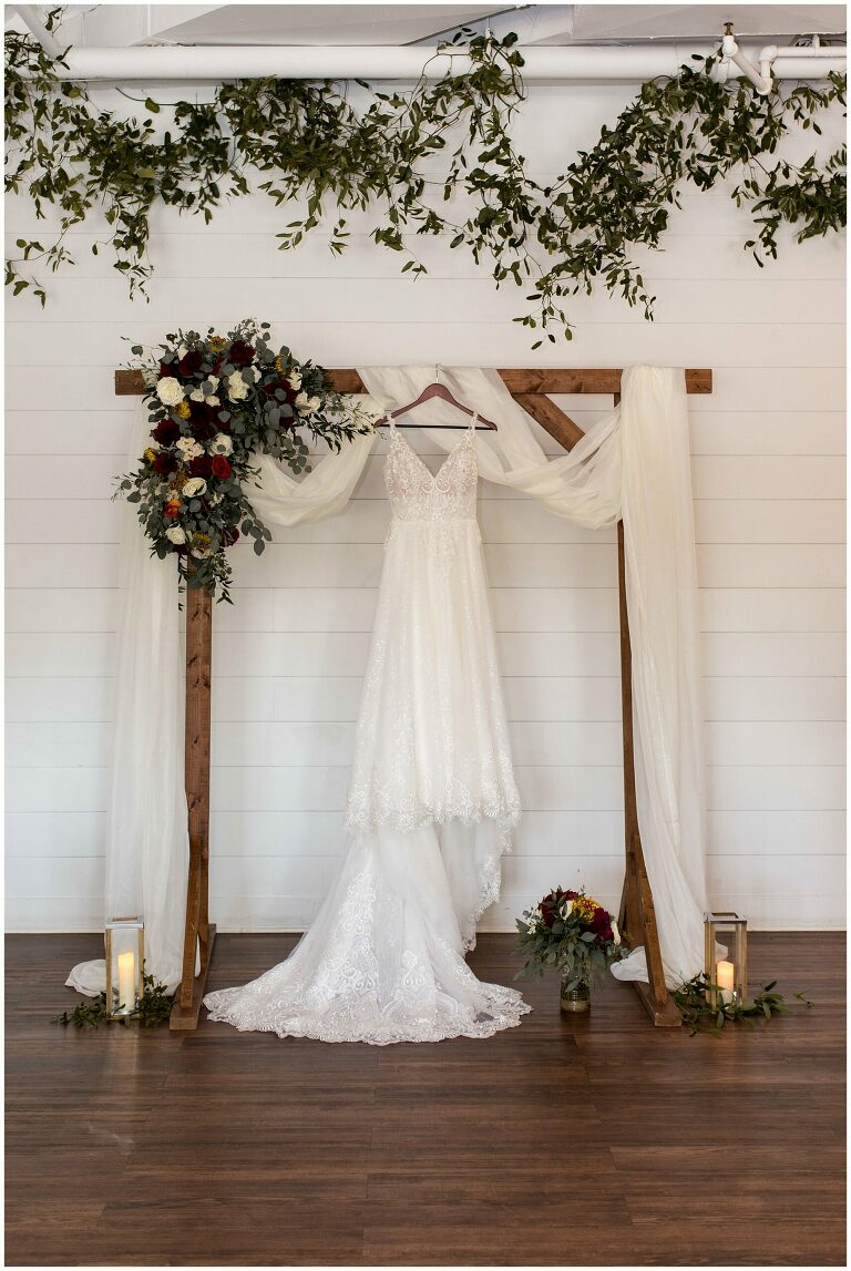 bride's dress at BASH in Carmel