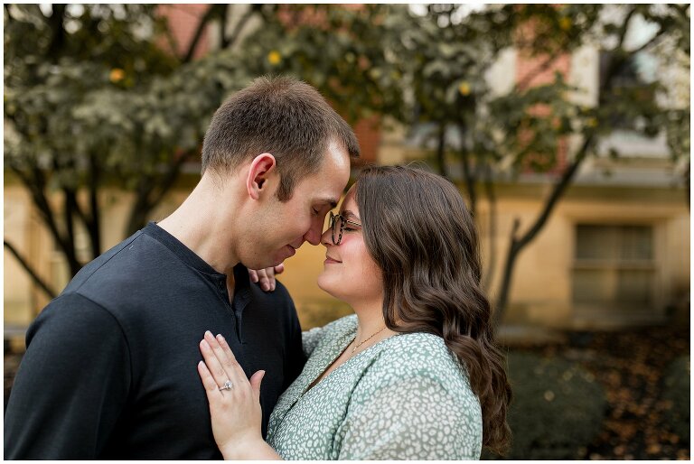 sunset engagement photos in Noblesville